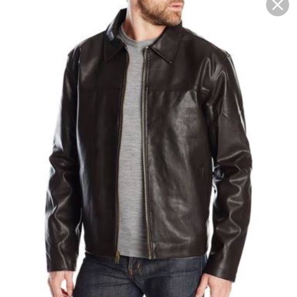 us polo black leather jacket